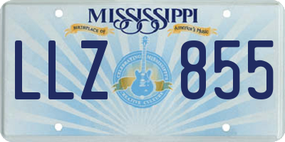 MS license plate LLZ855