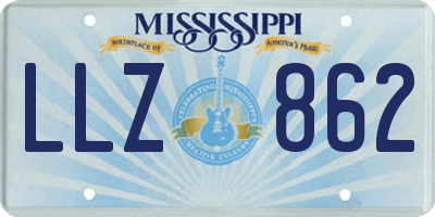 MS license plate LLZ862