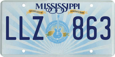 MS license plate LLZ863