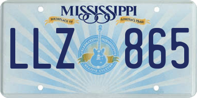 MS license plate LLZ865