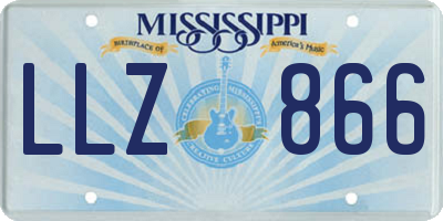 MS license plate LLZ866