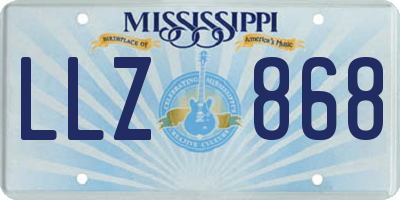 MS license plate LLZ868