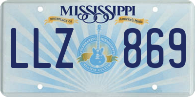 MS license plate LLZ869