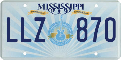 MS license plate LLZ870