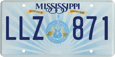 MS license plate LLZ871