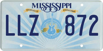 MS license plate LLZ872