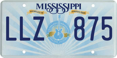MS license plate LLZ875