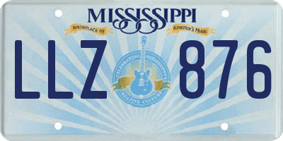 MS license plate LLZ876
