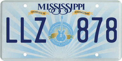 MS license plate LLZ878