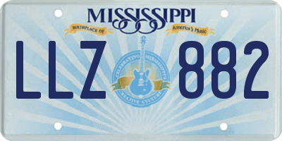 MS license plate LLZ882