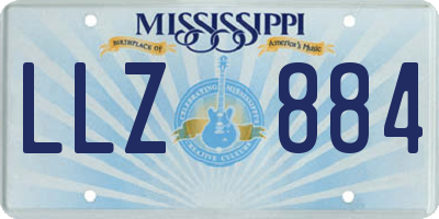MS license plate LLZ884