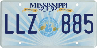 MS license plate LLZ885