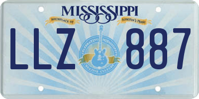 MS license plate LLZ887