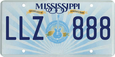 MS license plate LLZ888
