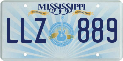 MS license plate LLZ889