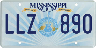 MS license plate LLZ890