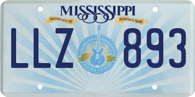 MS license plate LLZ893