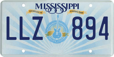 MS license plate LLZ894