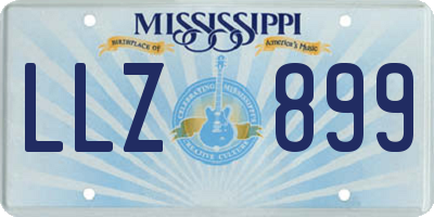 MS license plate LLZ899