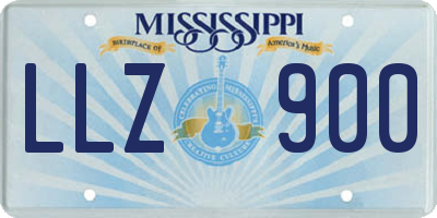 MS license plate LLZ900