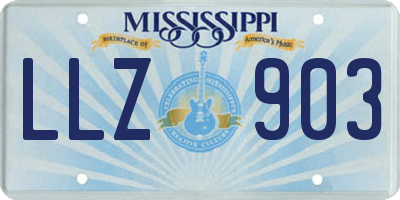 MS license plate LLZ903