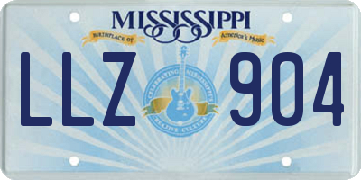 MS license plate LLZ904