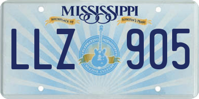 MS license plate LLZ905