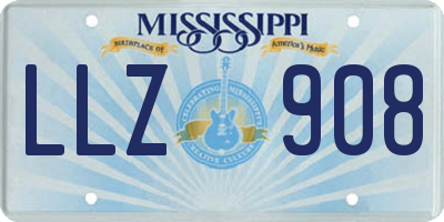 MS license plate LLZ908