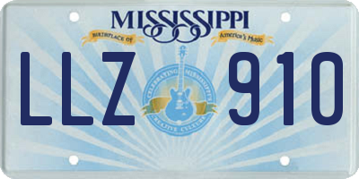 MS license plate LLZ910