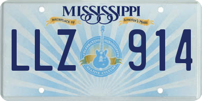 MS license plate LLZ914