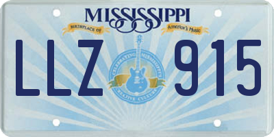 MS license plate LLZ915