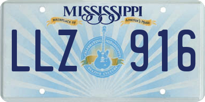 MS license plate LLZ916