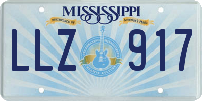 MS license plate LLZ917