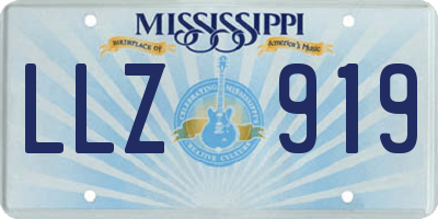 MS license plate LLZ919