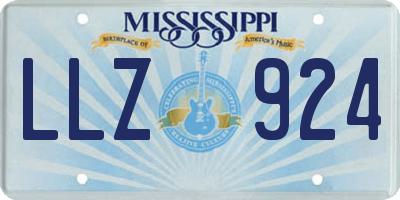 MS license plate LLZ924