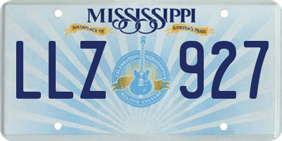 MS license plate LLZ927