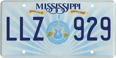 MS license plate LLZ929