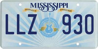 MS license plate LLZ930