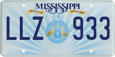 MS license plate LLZ933