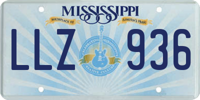 MS license plate LLZ936