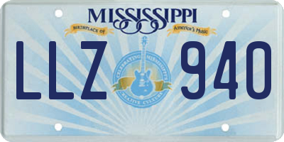 MS license plate LLZ940