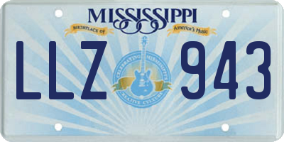 MS license plate LLZ943