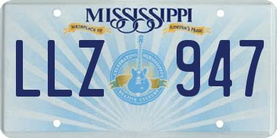 MS license plate LLZ947