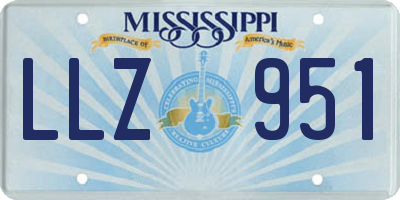 MS license plate LLZ951