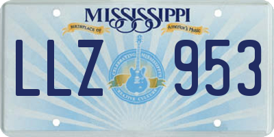 MS license plate LLZ953