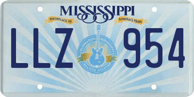 MS license plate LLZ954