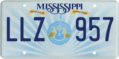 MS license plate LLZ957
