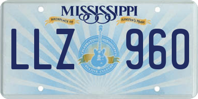 MS license plate LLZ960