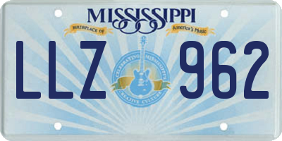 MS license plate LLZ962