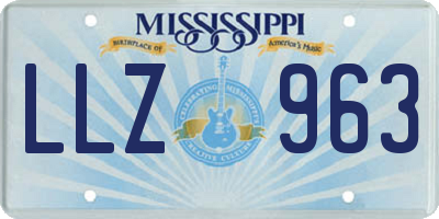 MS license plate LLZ963
